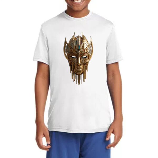 Camiseta Infanto Juvenil Mascara dourada de guerra - Imagem 4