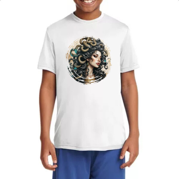 Camiseta Infanto Juvenil Medusa beleza perigosa - Imagem 4