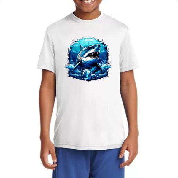 Camiseta Infanto Juvenil Megalodom sea art - Imagem 4