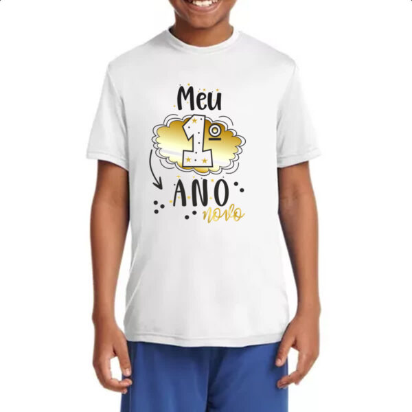 Camiseta Infanto Juvenil Meu primeiro ano novo - Imagem 4