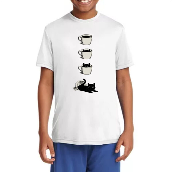 Camiseta Infanto Juvenil Minha xicara de gato - Imagem 4