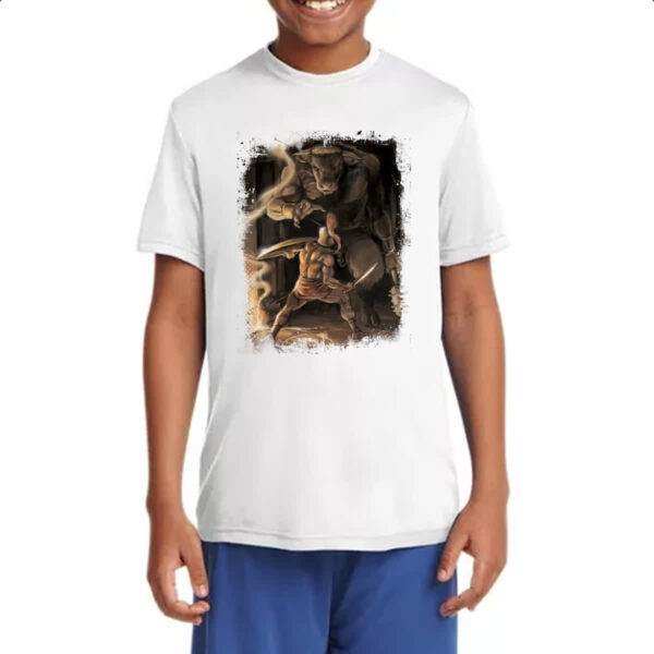 Camiseta Infanto Juvenil Mitologia Teseu vs Minotauro 01 - Imagem 4