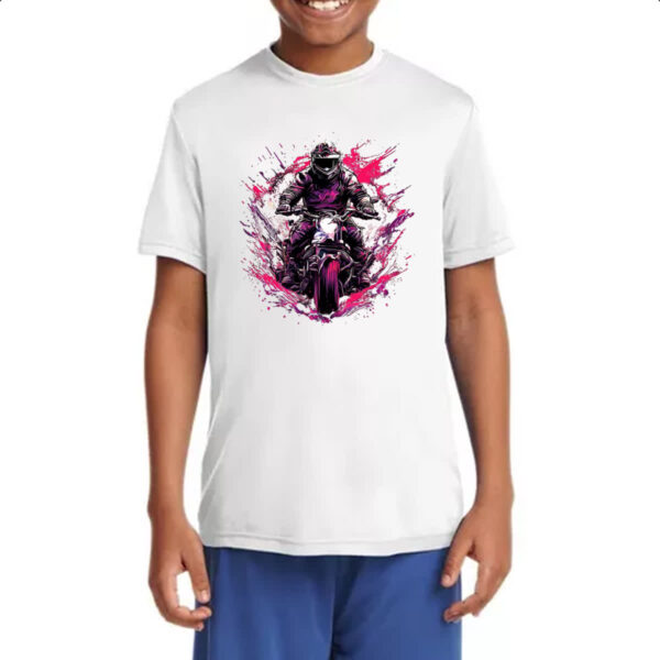 Camiseta Infanto Juvenil Moto Rider Splash Art - Imagem 4