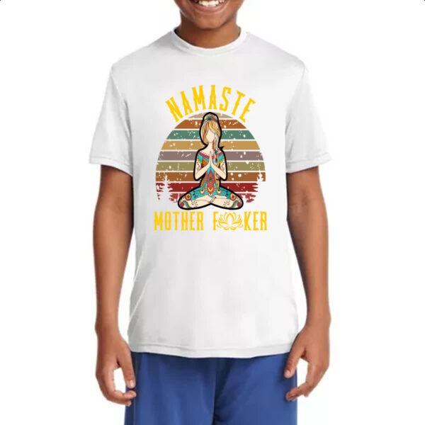 Camiseta Infanto Juvenil Namaste mother f - Imagem 4