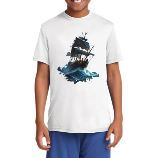 Camiseta Infanto Juvenil Navio em mar aberto - Imagem 4