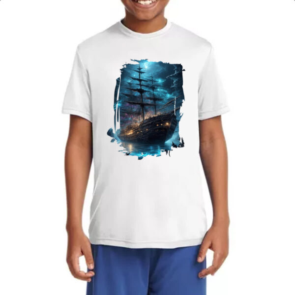 Camiseta Infanto Juvenil Navio fantasma - Imagem 4
