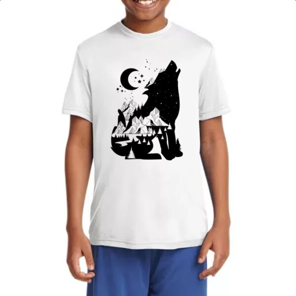 Camiseta Infanto Juvenil Night Wolf - Imagem 4
