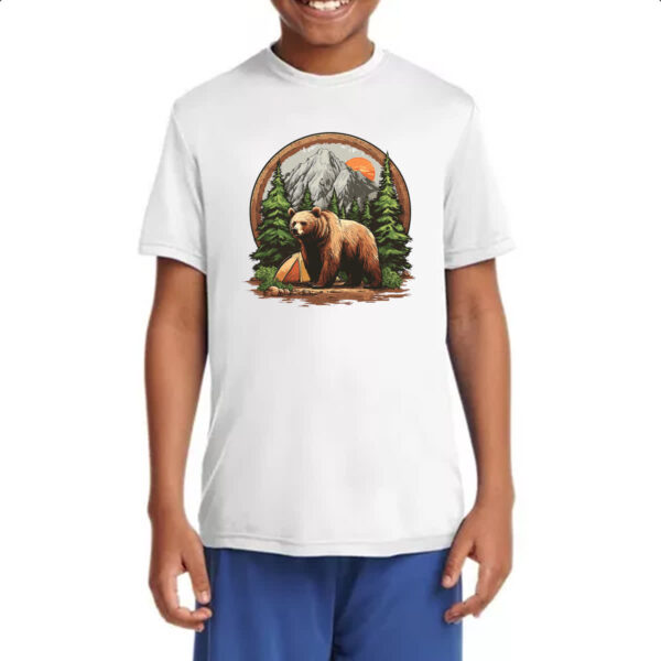 Camiseta Infanto Juvenil Urso camping - Imagem 4