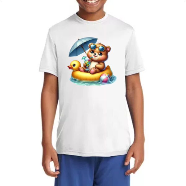 Camiseta Infanto Juvenil Urso na boia - Imagem 4