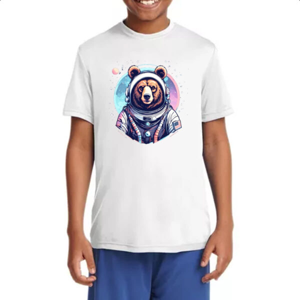 Camiseta Infanto Juvenil Urso pardo astronauta - Imagem 4