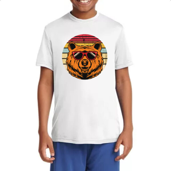 Camiseta Infanto Juvenil Urso ray ban sunset - Imagem 4