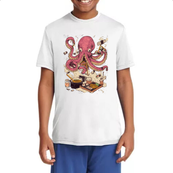 Camiseta Infanto Juvenil Octopus cozinheiro - Imagem 4