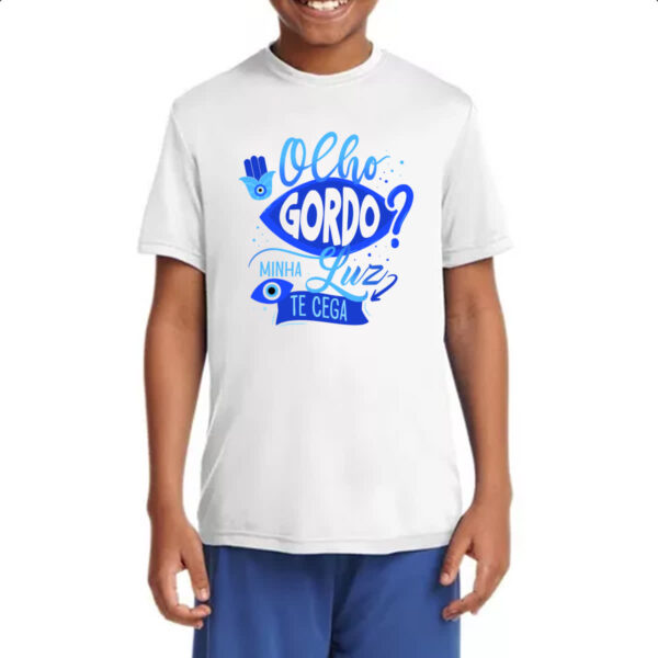 Camiseta Infanto Juvenil Olho Grego gordo cego - Imagem 4