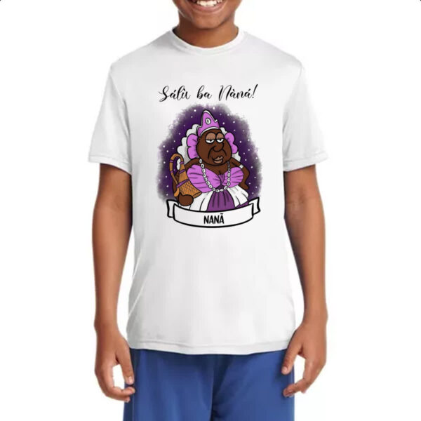 Camiseta Infanto Juvenil Orixas Cartoon Nana Salu ha nana - Imagem 4