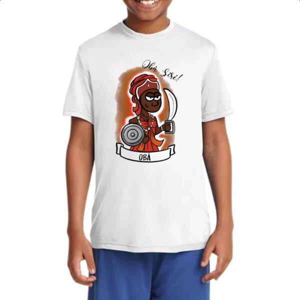 Camiseta Infanto Juvenil Orixas Cartoon Oba sire - Imagem 4
