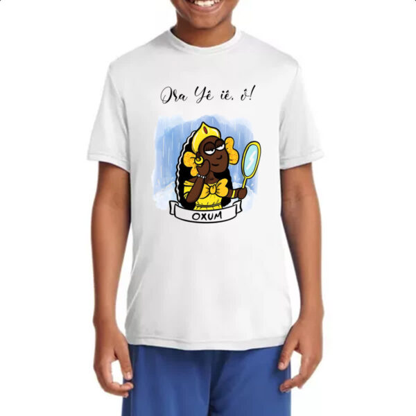 Camiseta Infanto Juvenil Orixas Cartoon Oxum Ora Ye ie o - Imagem 4