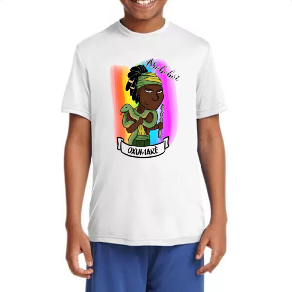 Camiseta Infanto Juvenil Orixas Cartoon Oxumare Arrobohvi - Imagem 4