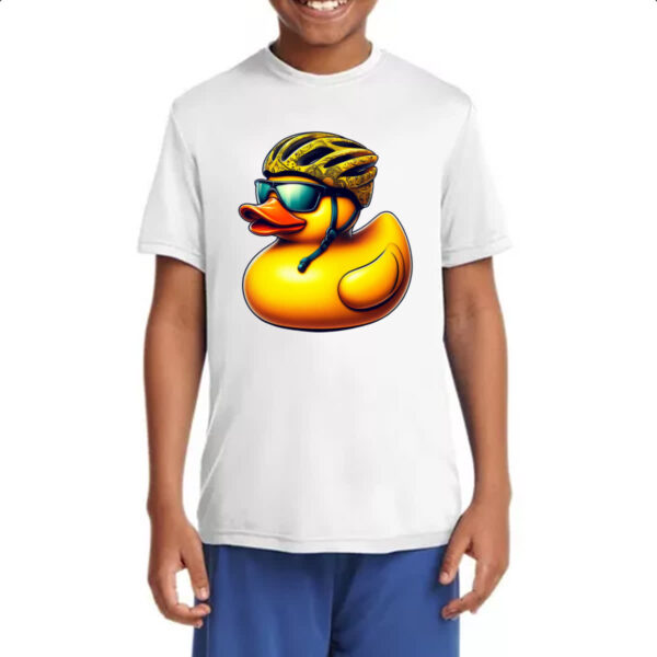 Camiseta Infanto Juvenil Patinho de borracha Ciclista - Imagem 4