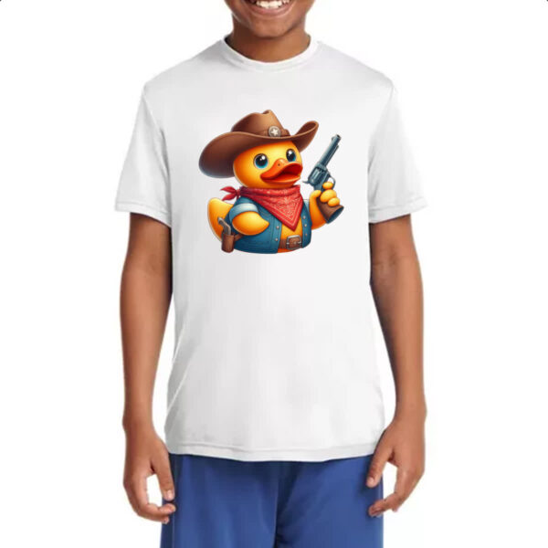 Camiseta Infanto Juvenil Patinho de borracha Cowboy - Imagem 4