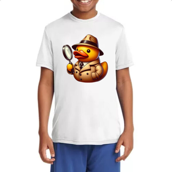 Camiseta Infanto Juvenil Patinho de borracha Detetive - Imagem 4