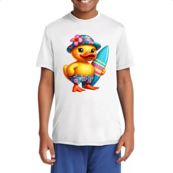 Camiseta Infanto Juvenil Patinho de borracha Surfista - Imagem 4