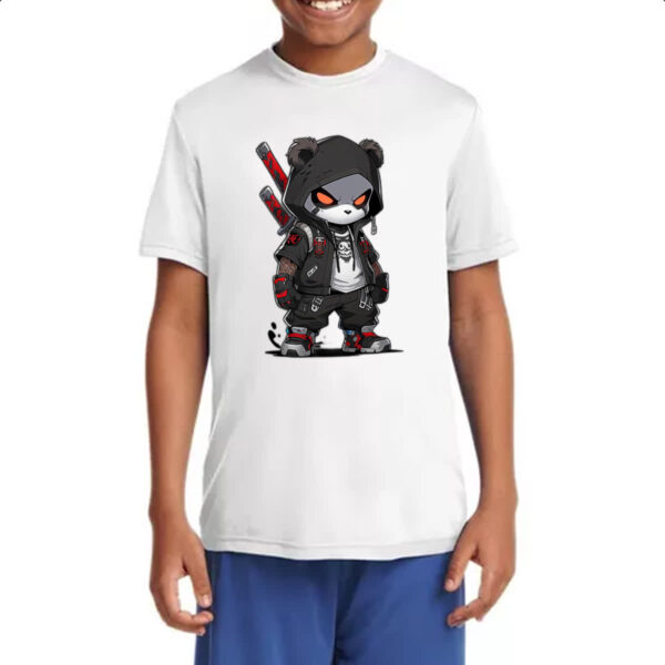 Camiseta Infanto Juvenil Panda chibi ninja - Imagem 4
