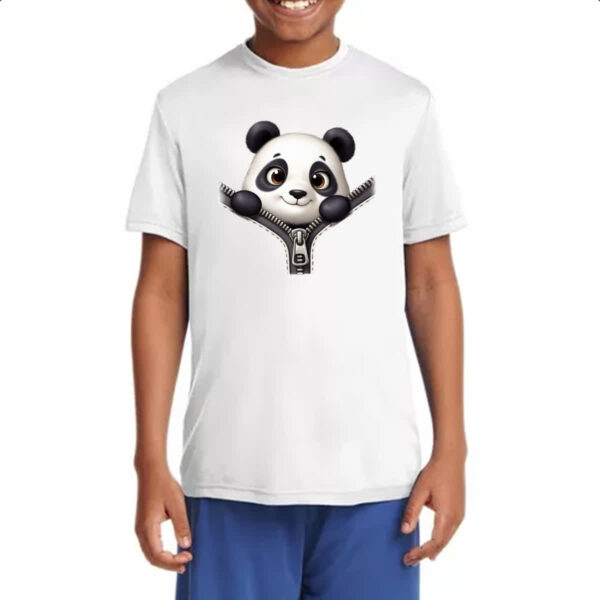 Camiseta Infanto Juvenil Panda no ziper - Imagem 4
