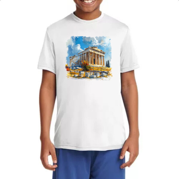 Camiseta Infanto Juvenil Partenon watercolor - Imagem 4