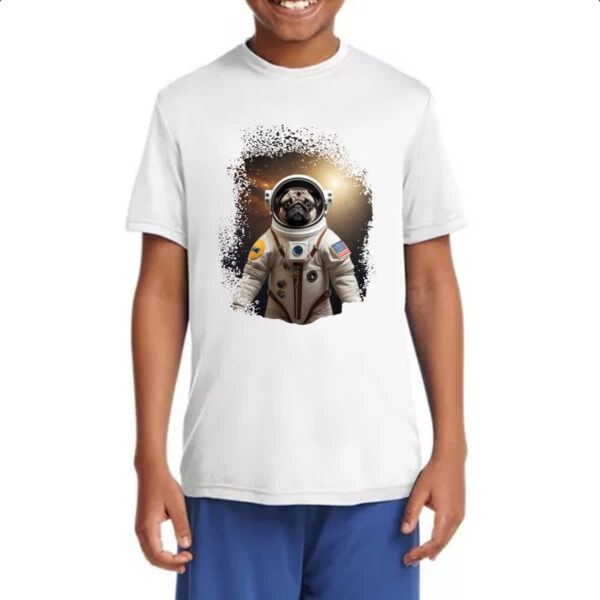 Camiseta Infanto Juvenil Pug astronauta - Imagem 4