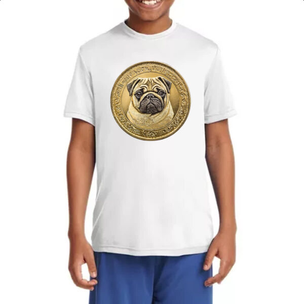 Camiseta Infanto Juvenil Pug coin - Imagem 4