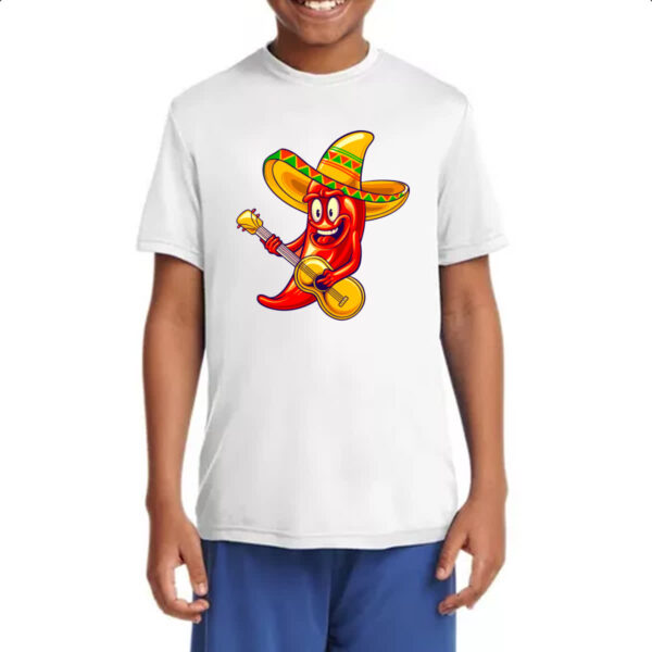 Camiseta Infanto Juvenil Pimenta sombrero serenata - Imagem 4
