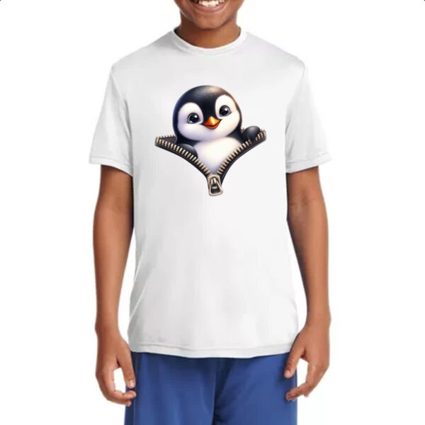 Camiseta Infanto Juvenil Pinguin no ziper - Imagem 4