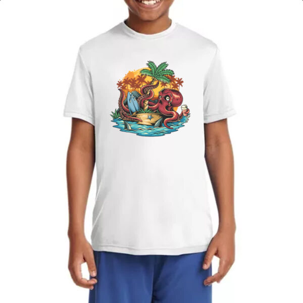 Camiseta Infanto Juvenil Polvo na ilha - Imagem 4