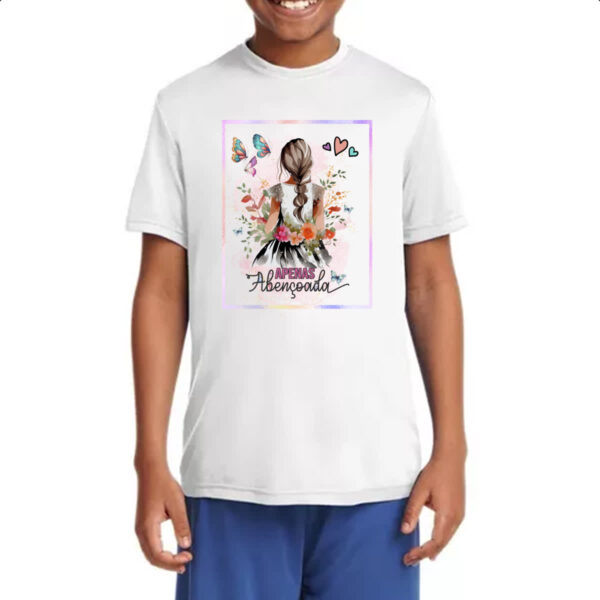 Camiseta Infanto Juvenil Apenas abencoada - Imagem 4
