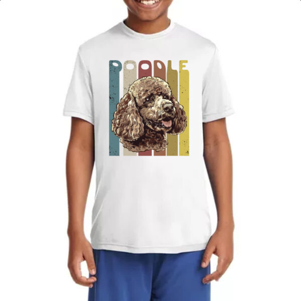 Camiseta Infanto Juvenil Poodle retro vintage - Imagem 4