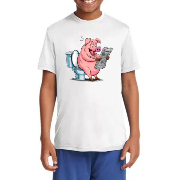 Camiseta Infanto Juvenil Porco na sala de forca - Imagem 4