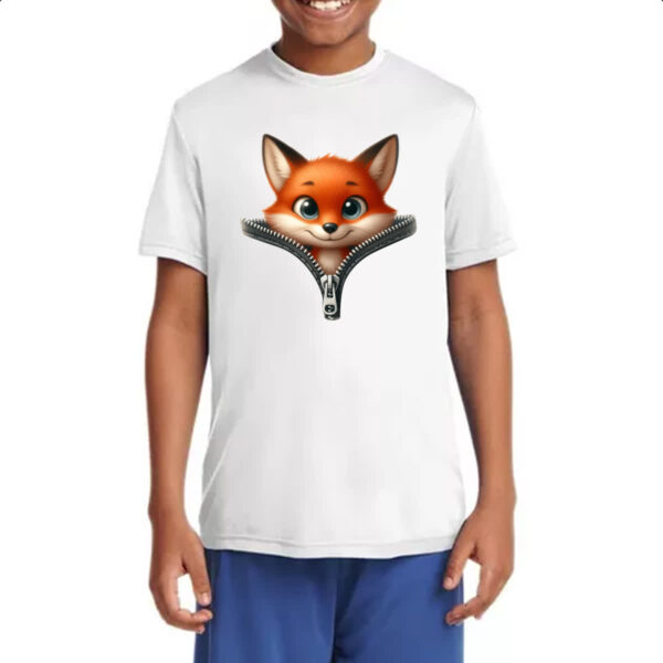 Camiseta Infanto Juvenil Raposa no ziper - Imagem 4