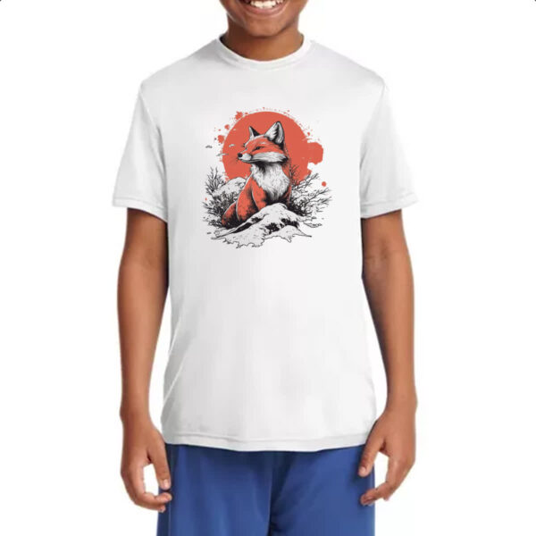 Camiseta Infanto Juvenil Raposa vintage estilo japones - Imagem 4