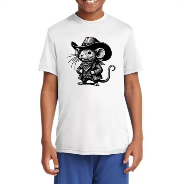 Camiseta Infanto Juvenil Rato cowboy grafite arte - Imagem 4