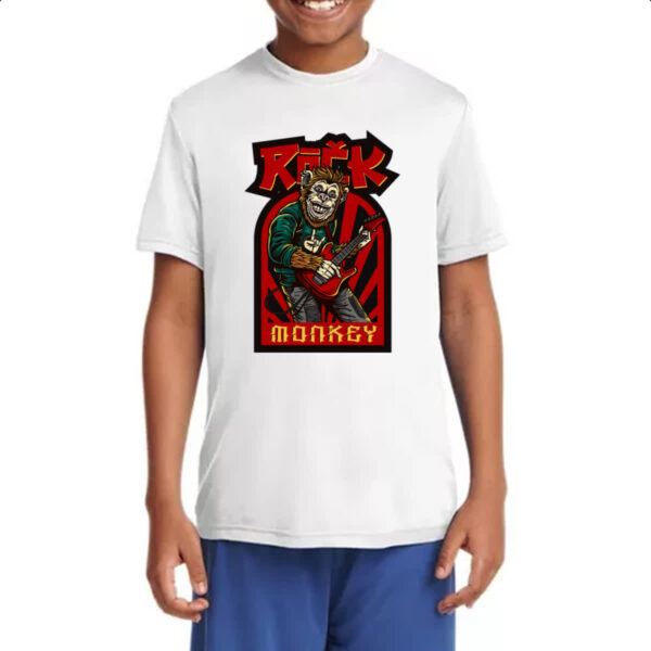 Camiseta Infanto Juvenil Rock Monkey - Imagem 4