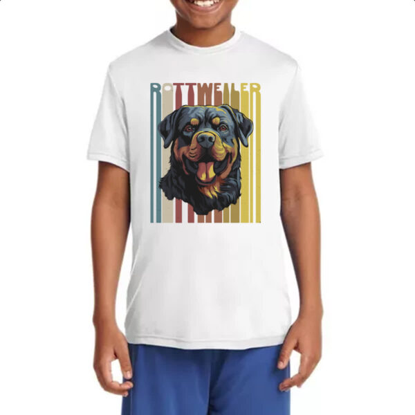 Camiseta Infanto Juvenil Rottweller retro vintage - Imagem 4