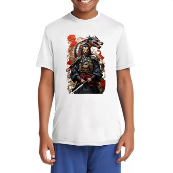 Camiseta Infanto Juvenil Samurai Japones Dragao Milenar - Imagem 4