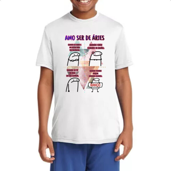 Camiseta Infanto Juvenil Signo Amo ser de Aries - Imagem 4