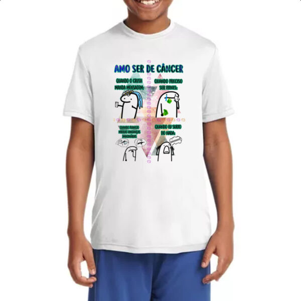 Camiseta Infanto Juvenil Signo Amo ser de Cancer - Imagem 4