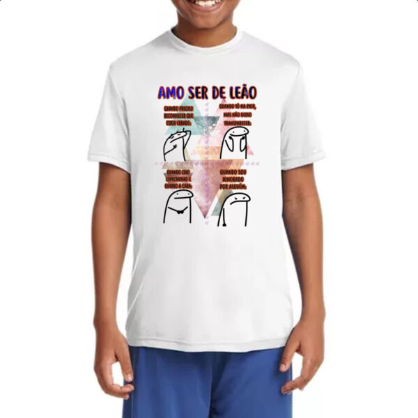 Camiseta Infanto Juvenil Signo Amo ser de Leao - Imagem 4