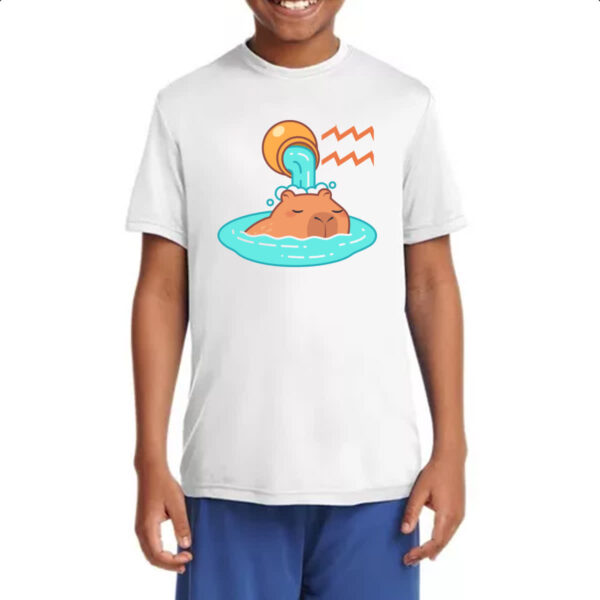 Camiseta Infanto Juvenil Signo Capivara Aquario - Imagem 4