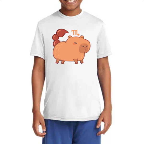 Camiseta Infanto Juvenil Signo Capivara Escorpiao - Imagem 4