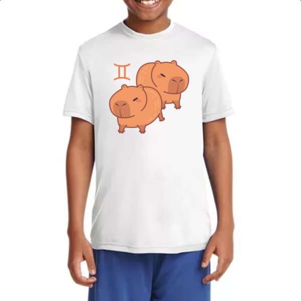 Camiseta Infanto Juvenil Signo Capivara Gemeos - Imagem 4