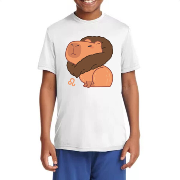 Camiseta Infanto Juvenil Signo Capivara Leao - Imagem 4