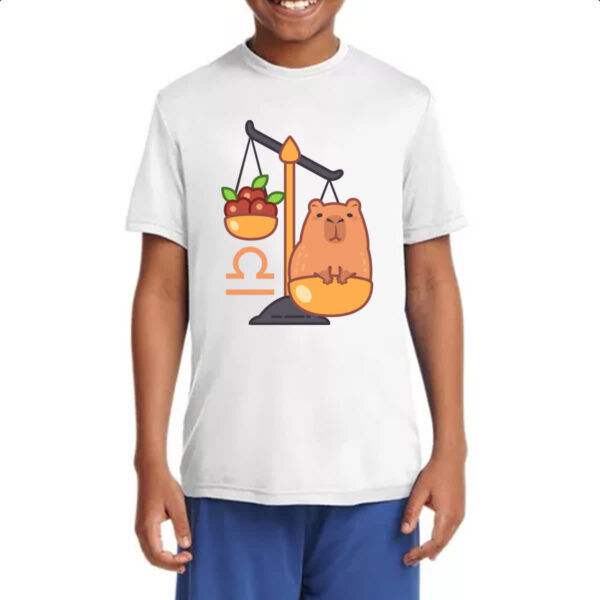 Camiseta Infanto Juvenil Signo Capivara Libra - Imagem 4